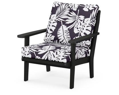 POLYWOOD® Lakeside Deep Seating Chair in Black / Leaf Navy