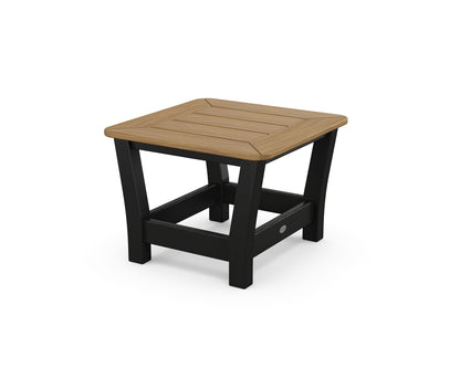 POLYWOOD® Harbour Slat End Table in Black / Natural