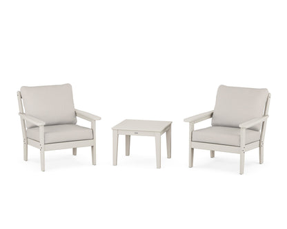 Country Living Cottage 3-Piece Deep Seating Set in Sand / Cast Ash