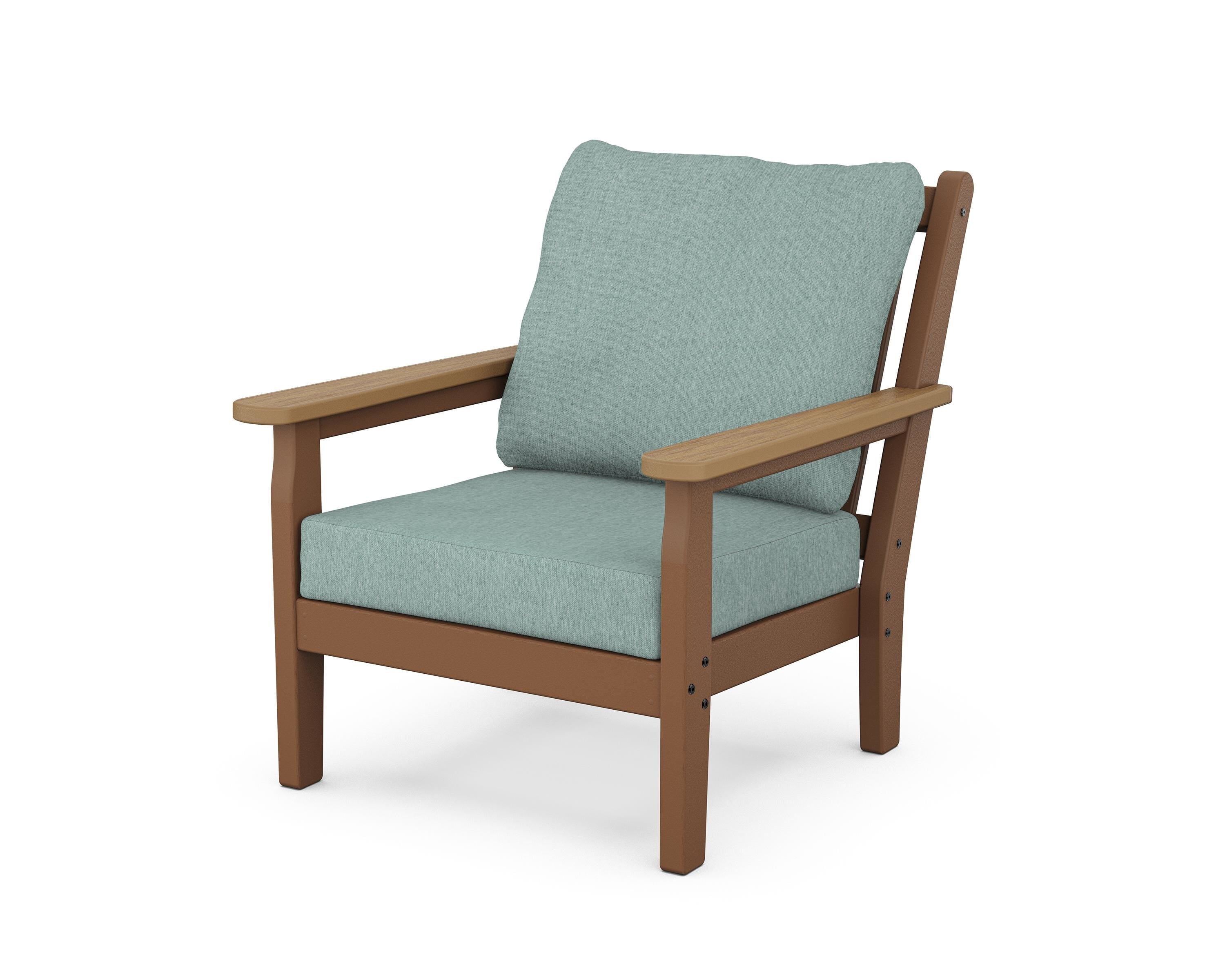 POLYWOOD® Chippendale Deep Seating Chair in Teak / Natural / Glacier Spa