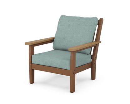 POLYWOOD® Chippendale Deep Seating Chair in Teak / Natural / Glacier Spa