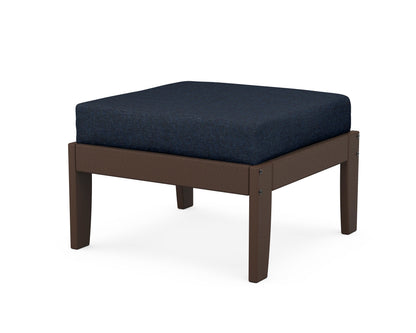Unbranded Modular Ottoman - Classic in Mahogany / Marine Indigo