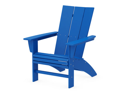 POLYWOOD® Modern Curveback Adirondack Chair in Pacific Blue