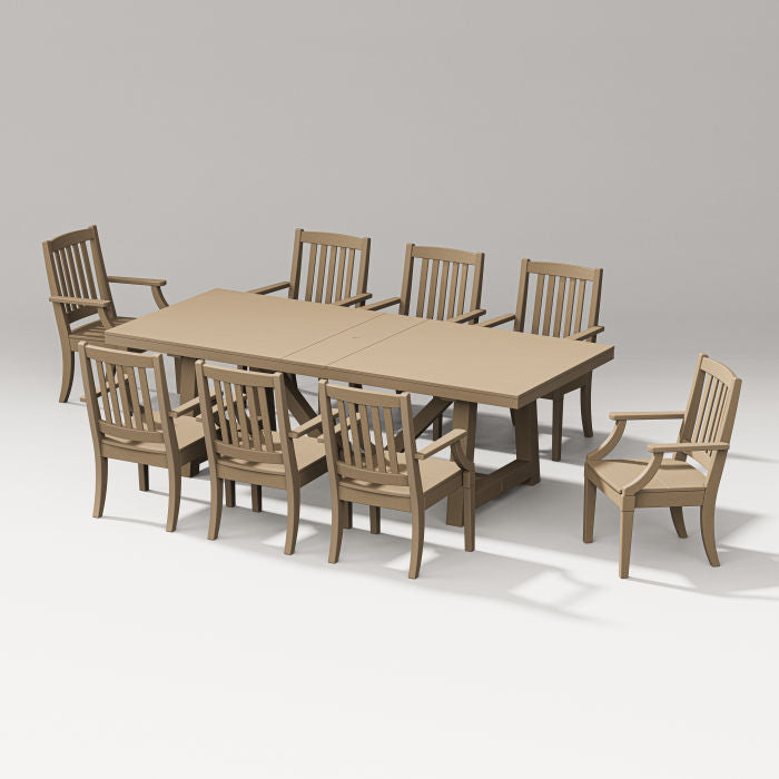 Estate 9-piece A-frame Table Dining Set