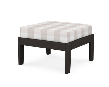 Unbranded Modular Ottoman - Classic in Vintage Coffee / Buffalo Plaid Dune Burlap