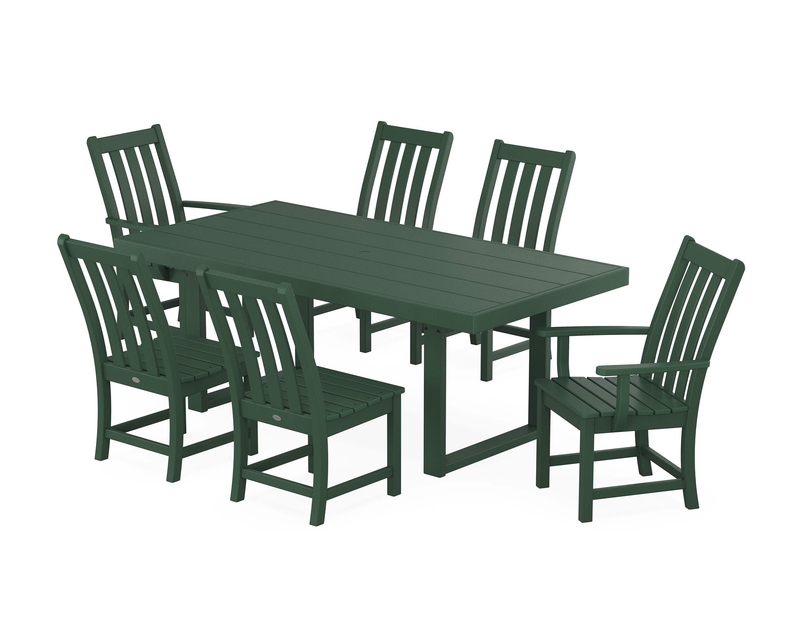 POLYWOOD® Vineyard 7-Piece Dining Set in Green