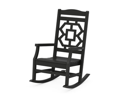 Martha Stewart by POLYWOOD® Chinoiserie Rocking Chair in Black
