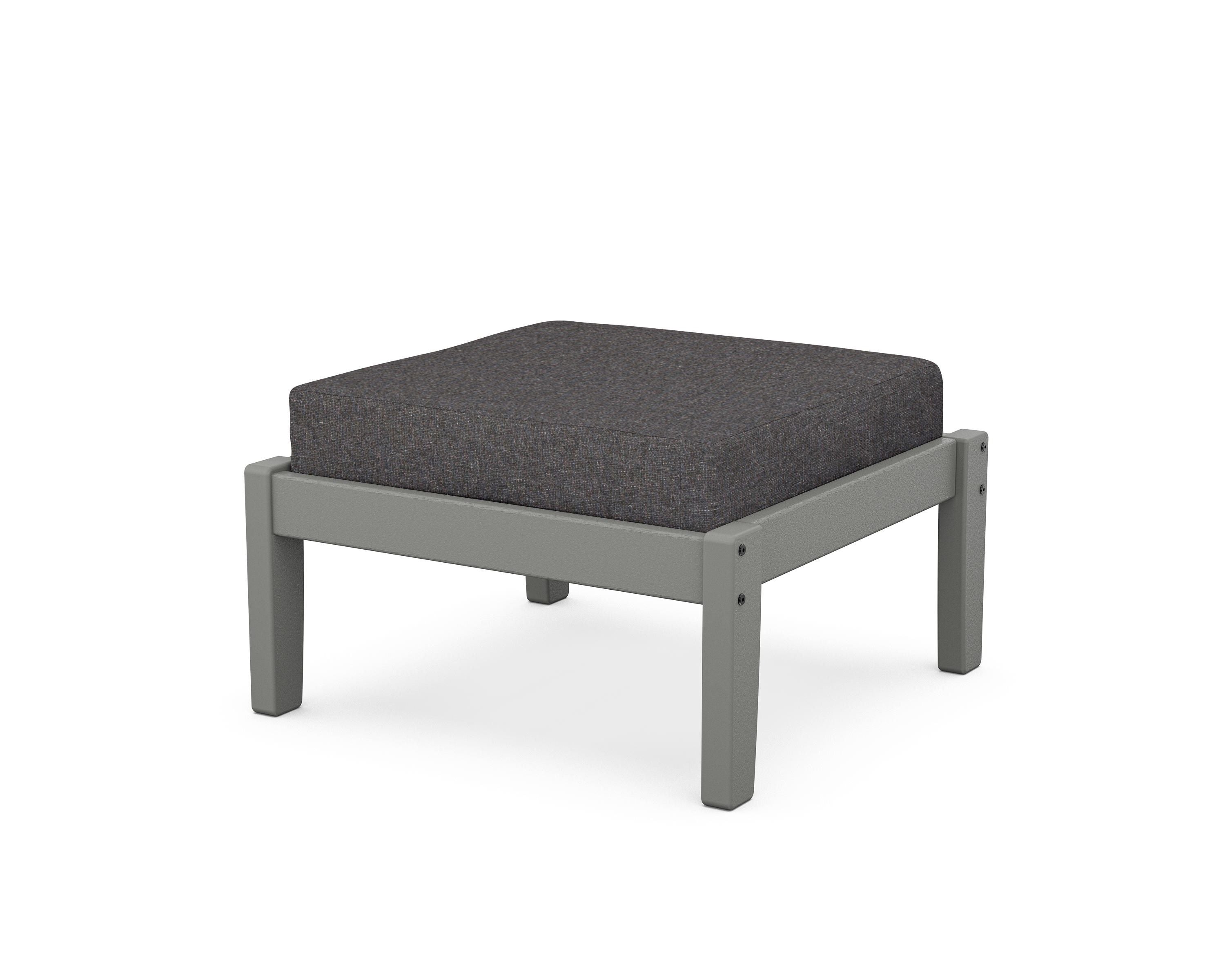 Unbranded Deep Seating Ottoman in Slate Grey / Ash Charcoal