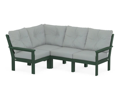 POLYWOOD® Vineyard 4-Piece Sectional in Green / Spa