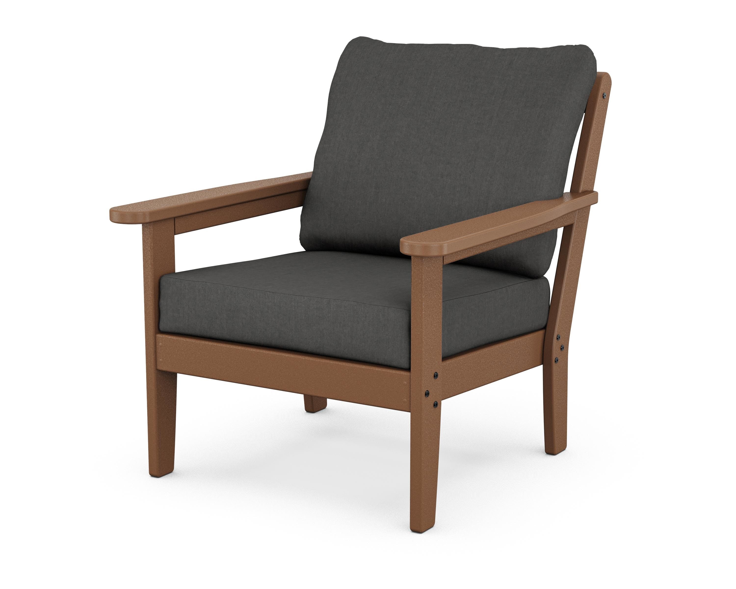 Country Living Cottage Deep Seating Chair in Teak / Spectrum Carbon