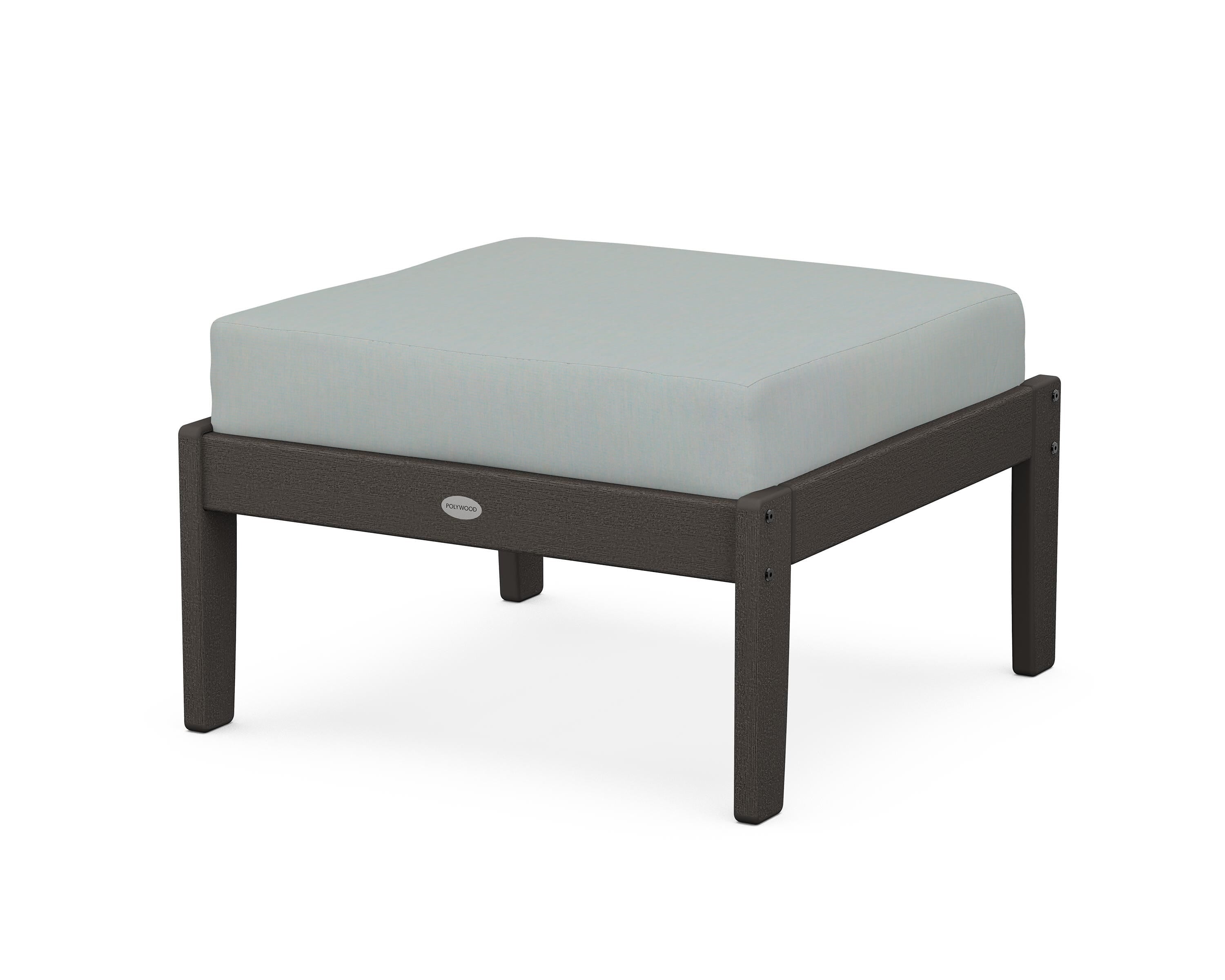 POLYWOOD® Braxton Deep Seating Ottoman in Vintage Coffee / Spa