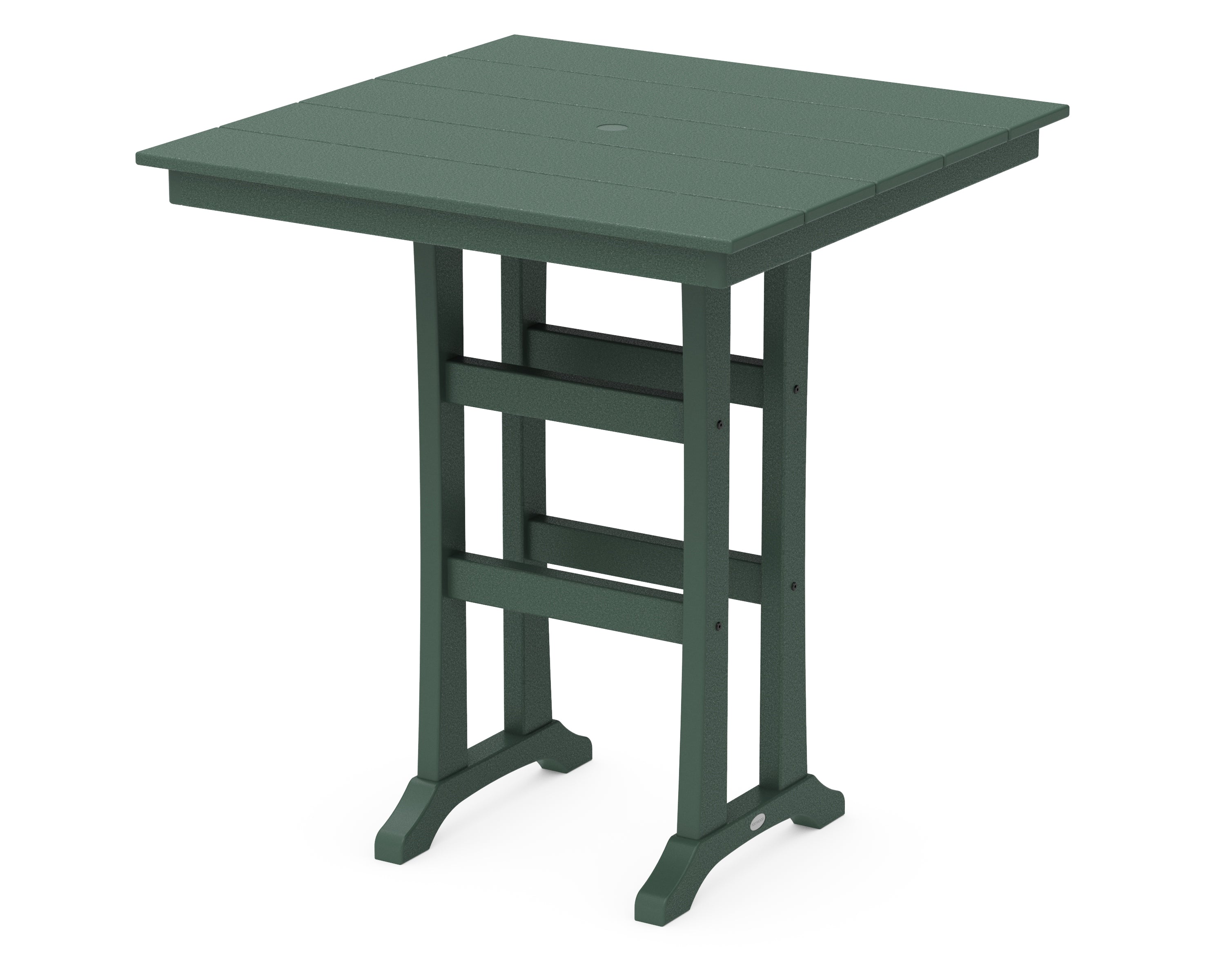 POLYWOOD® Farmhouse Trestle 37" Bar Table in Green