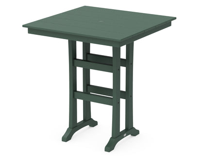 POLYWOOD® Farmhouse Trestle 37" Bar Table in Green
