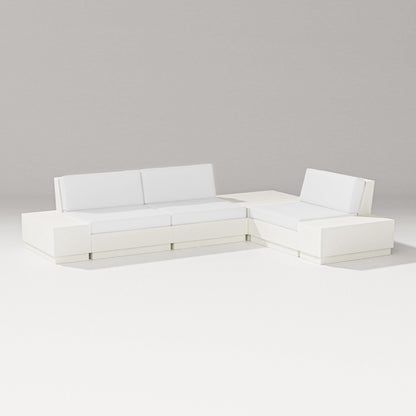 PW Designer Series Elevate 6-Piece Corner Sectional in Vintage White / Natural