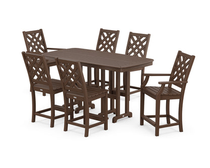 Country Living Wovendale 7-Piece Counter Set in Mahogany