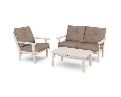 POLYWOOD® Lakeside 3-Piece Deep Seating Set in Sand / Spiced Burlap