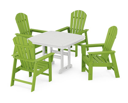POLYWOOD® South Beach 5-Piece Dining Set with Trestle Legs in Lime / White