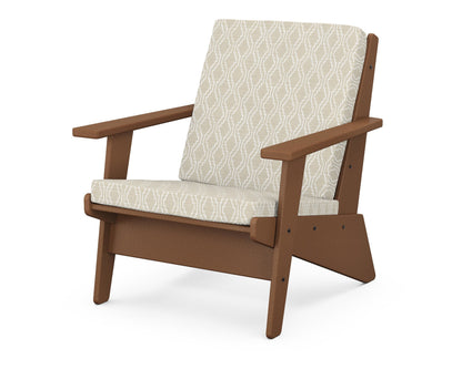 POLYWOOD® Riviera Modern Lounge Chair in Teak / Solve Linen