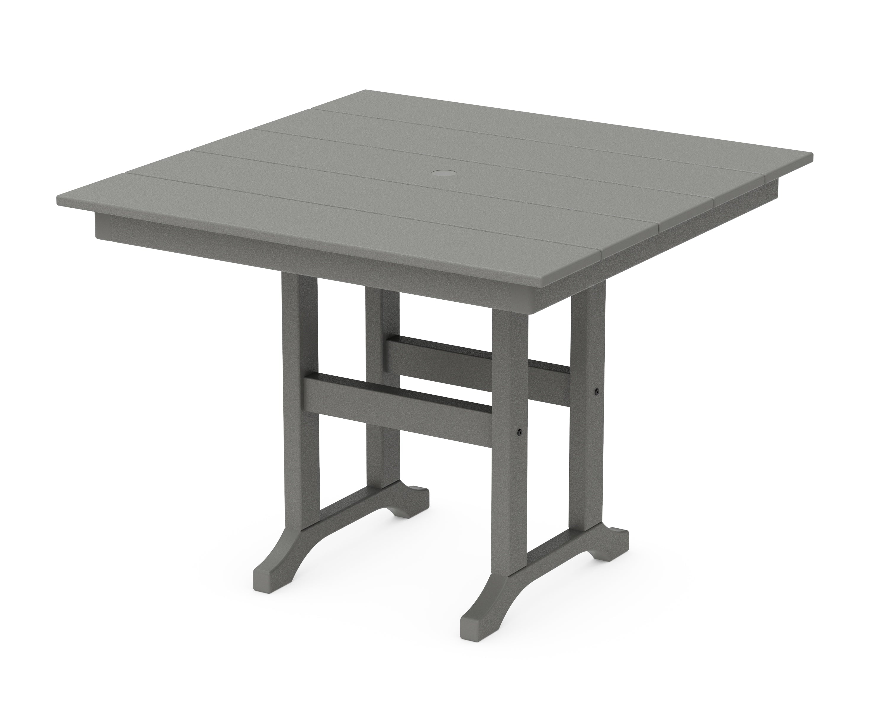 POLYWOOD® Farmhouse 37" Dining Table in Slate Grey