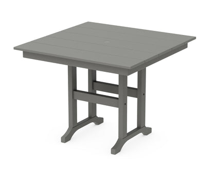 POLYWOOD® Farmhouse 37" Dining Table in Slate Grey
