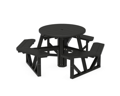 POLYWOOD® Park 36" Round Picnic Table in Black