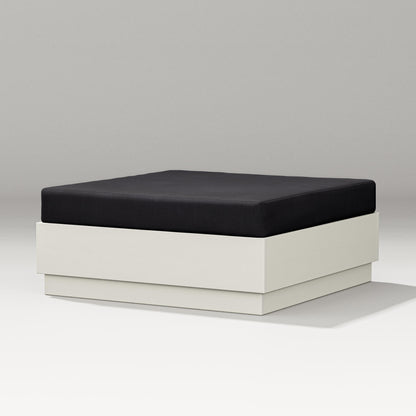 PW Designer Series Elevate Lounge Ottoman in Vintage White / Midnight Linen