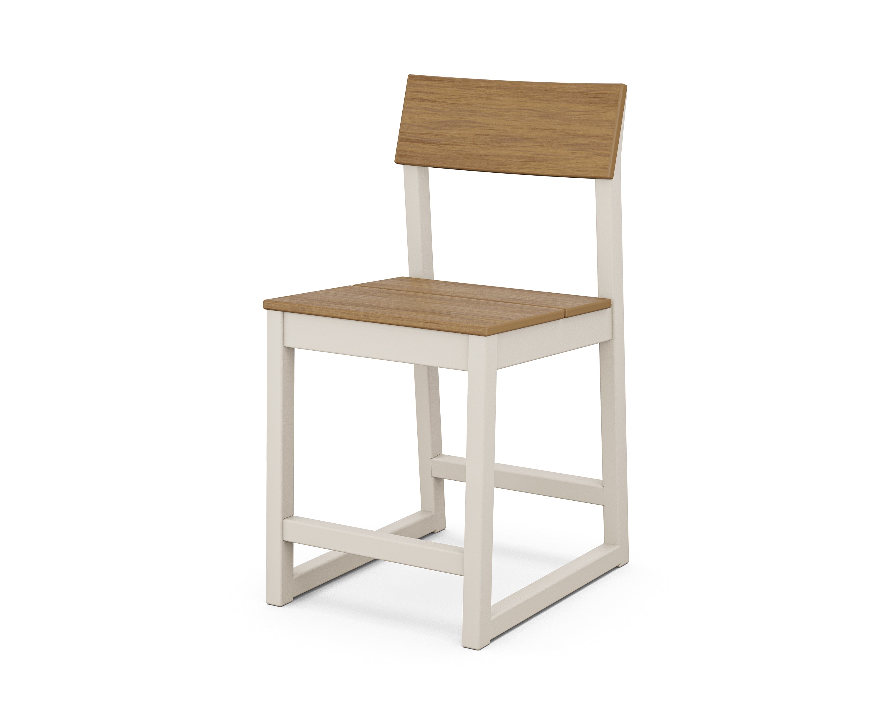 POLYWOOD® EDGE Counter Side Chair in Sand / Natural