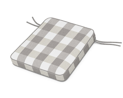 Martha Stewart by POLYWOOD® Chinoiserie Rocker Seat Cushion in Buffalo Plaid Grey Mist