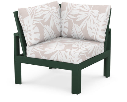 Unbranded Modular Corner Chair in Green / Leaf Dune Burlap