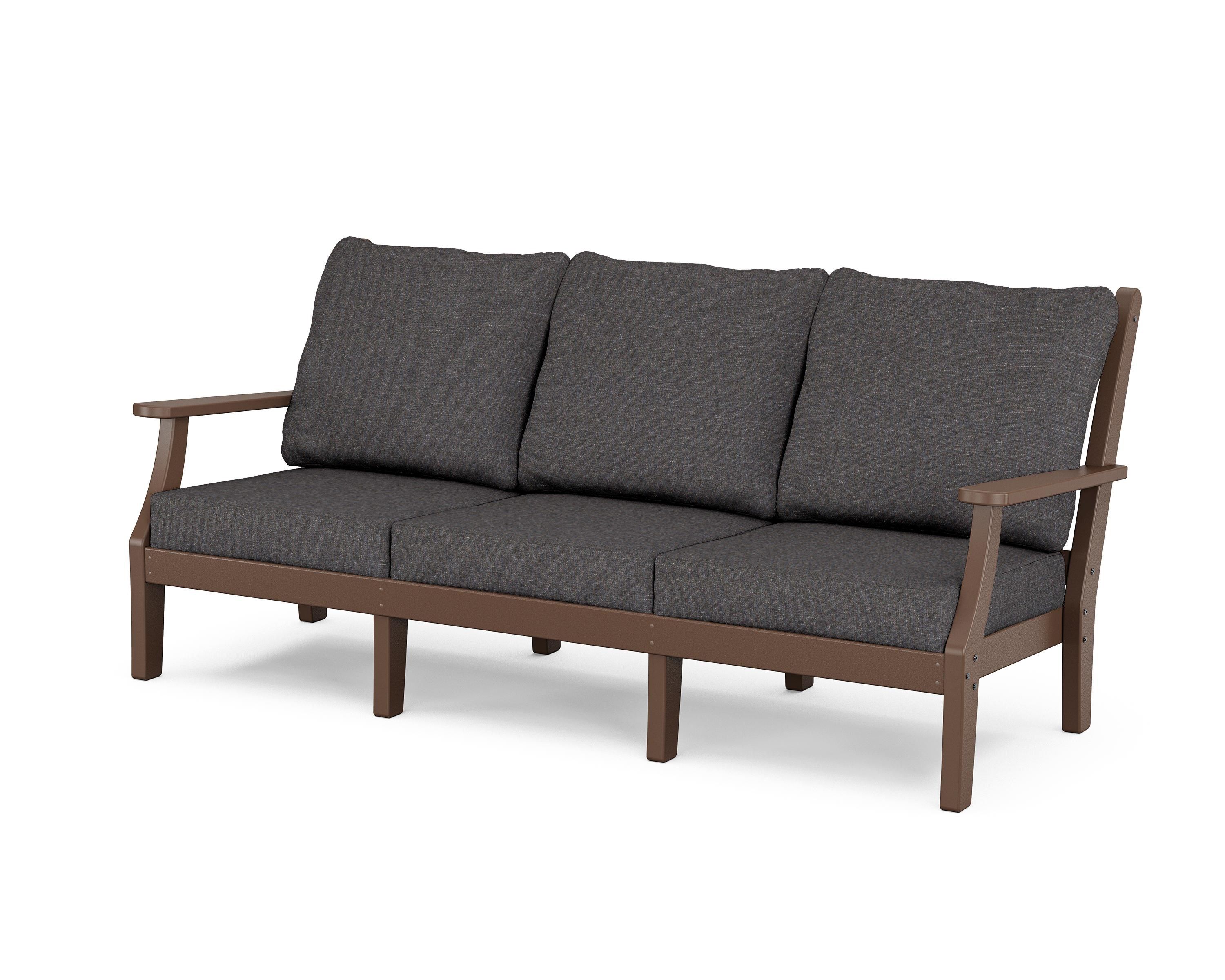Country Living Wovendale Deep Seating Sofa in Mahogany / Ash Charcoal