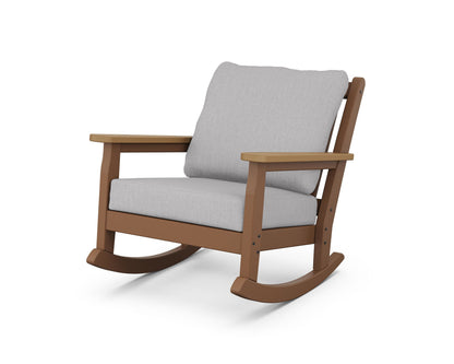 POLYWOOD® Chippendale Deep Seating Rocking Chair in Teak / Natural / Granite