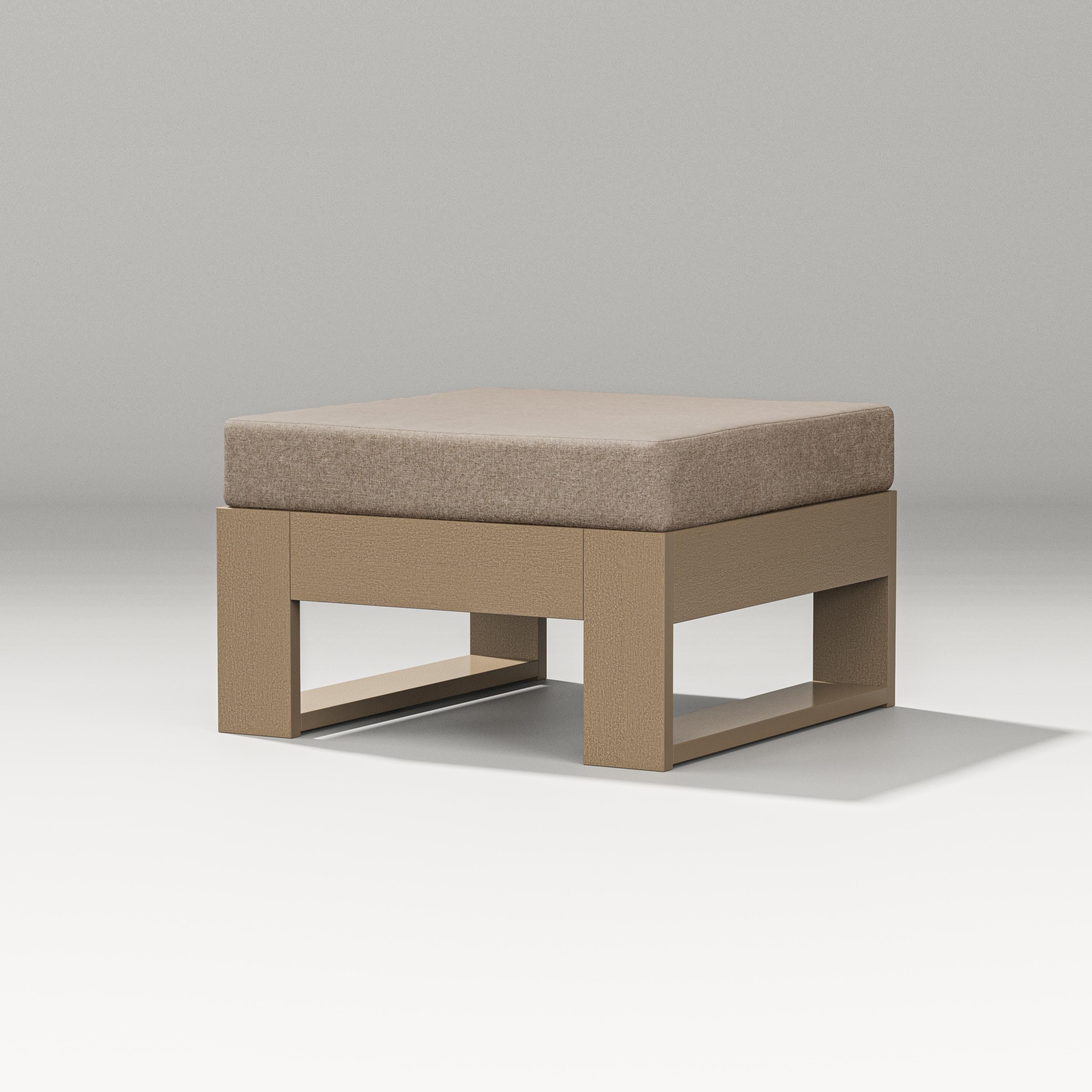 PW Designer Series Latitude Lounge Ottoman in Vintage Sahara / Spiced Burlap