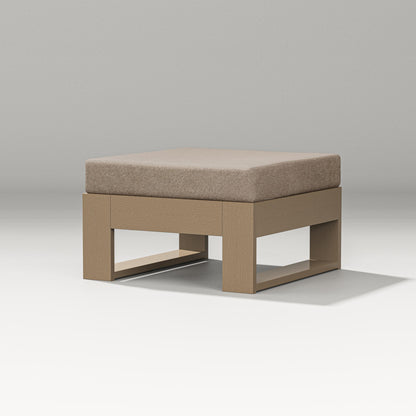 PW Designer Series Latitude Lounge Ottoman in Vintage Sahara / Spiced Burlap