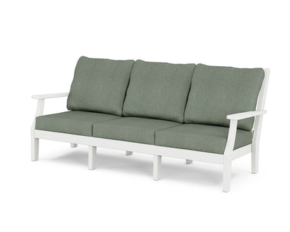 Country Living Wovendale Deep Seating Sofa in White / Cast Sage