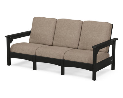 POLYWOOD® Club Sofa in Black / Spiced Burlap
