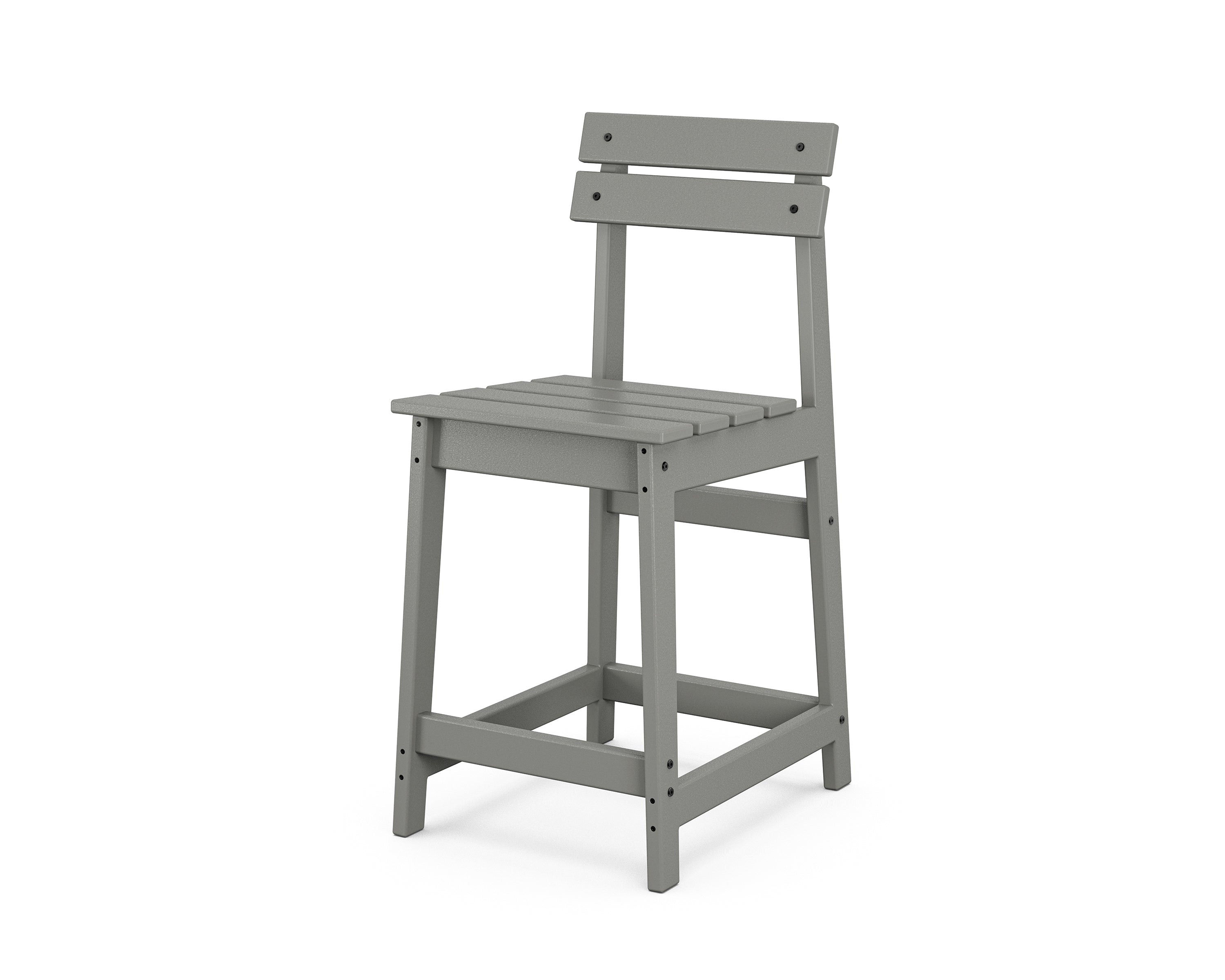 POLYWOOD® Modern Studio Plaza Counter Chair in Slate Grey