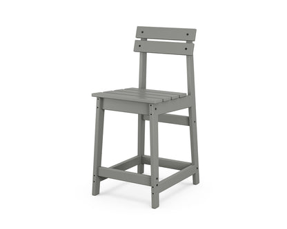 POLYWOOD® Modern Studio Plaza Counter Chair in Slate Grey