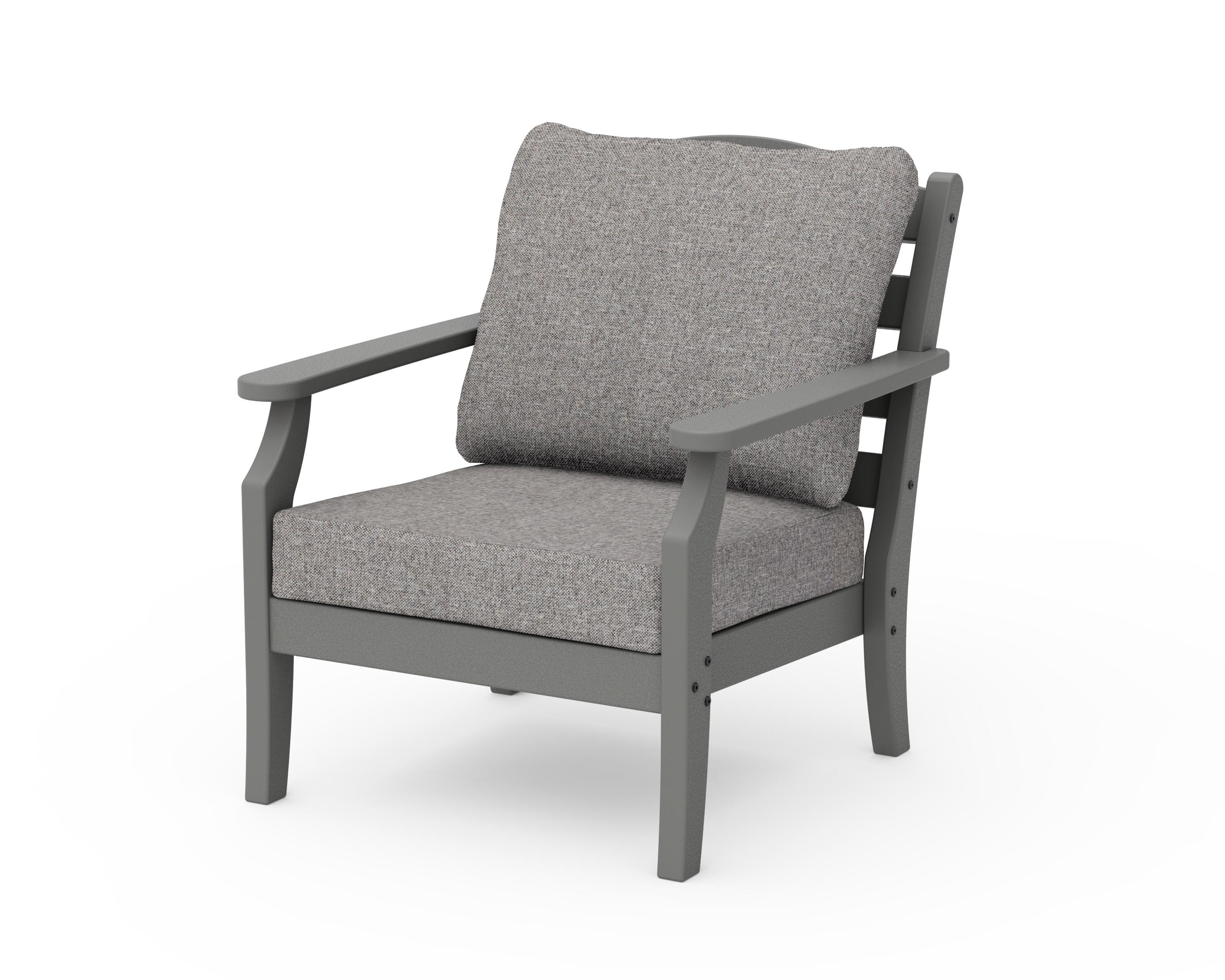 Draper James™ by  POLYWOOD® Savannah Deep Seating Chair in Slate Grey / Grey Mist