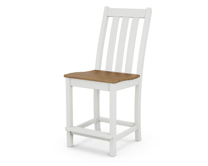 POLYWOOD® Vineyard Counter Side Chair in White / Natural