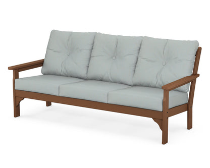 POLYWOOD® Vineyard Deep Seating Sofa in Teak / Spa