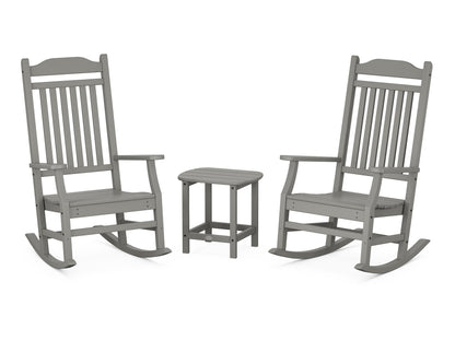 Country Living Cottage Rocking Chair 3-Piece Set in Slate Grey