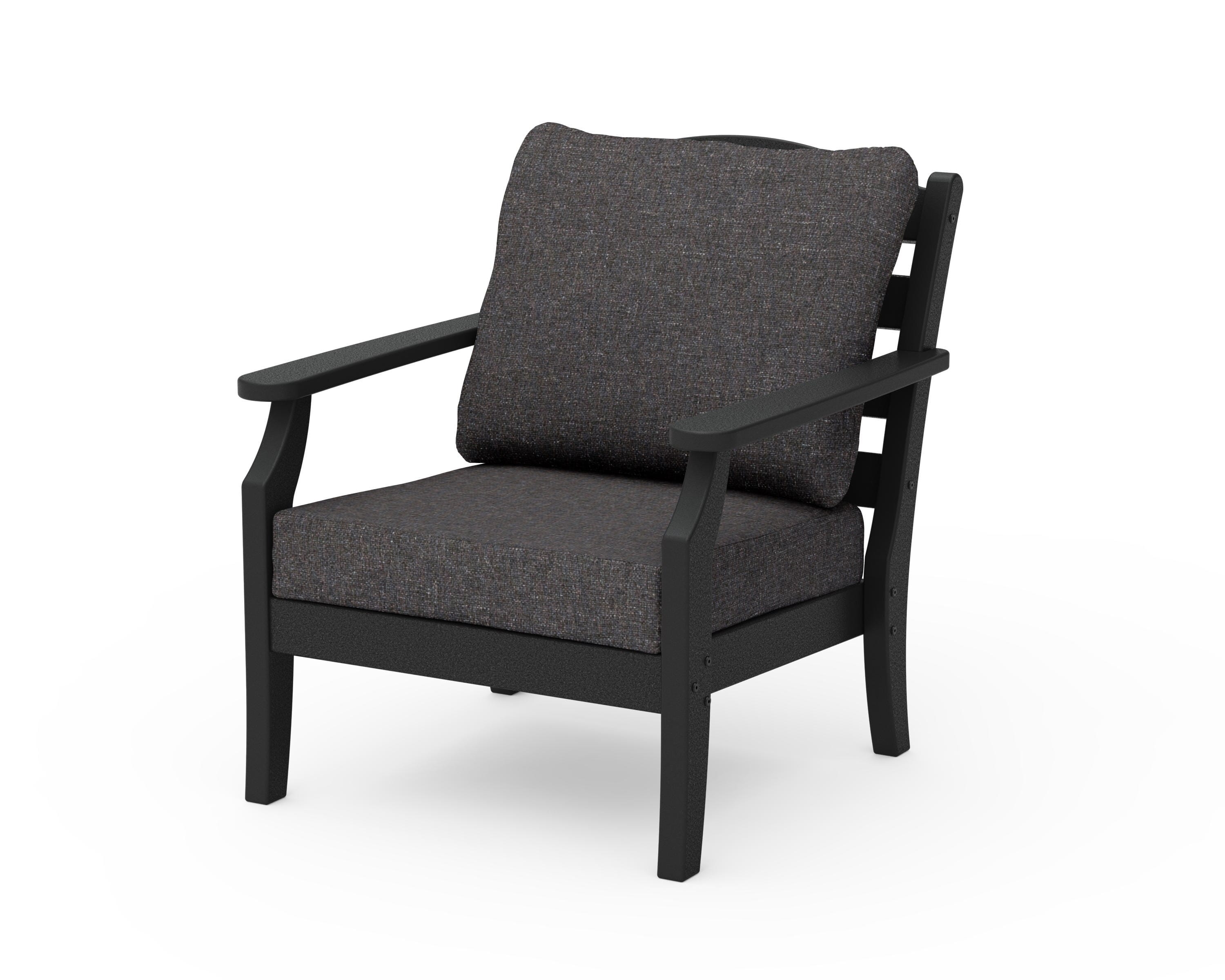 Draper James™ by  POLYWOOD® Savannah Deep Seating Chair in Black / Ash Charcoal