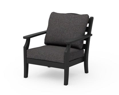 Draper James™ by  POLYWOOD® Savannah Deep Seating Chair in Black / Ash Charcoal