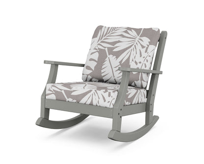 Country Living Wovendale Deep Seating Rocking Chair in Slate Grey / Leaf Grey Mist