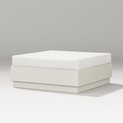 PW Designer Series Elevate Lounge Ottoman in Vintage White / Natural Linen
