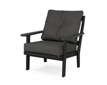POLYWOOD® Mission Deep Seating Chair in Black / Spectrum Carbon
