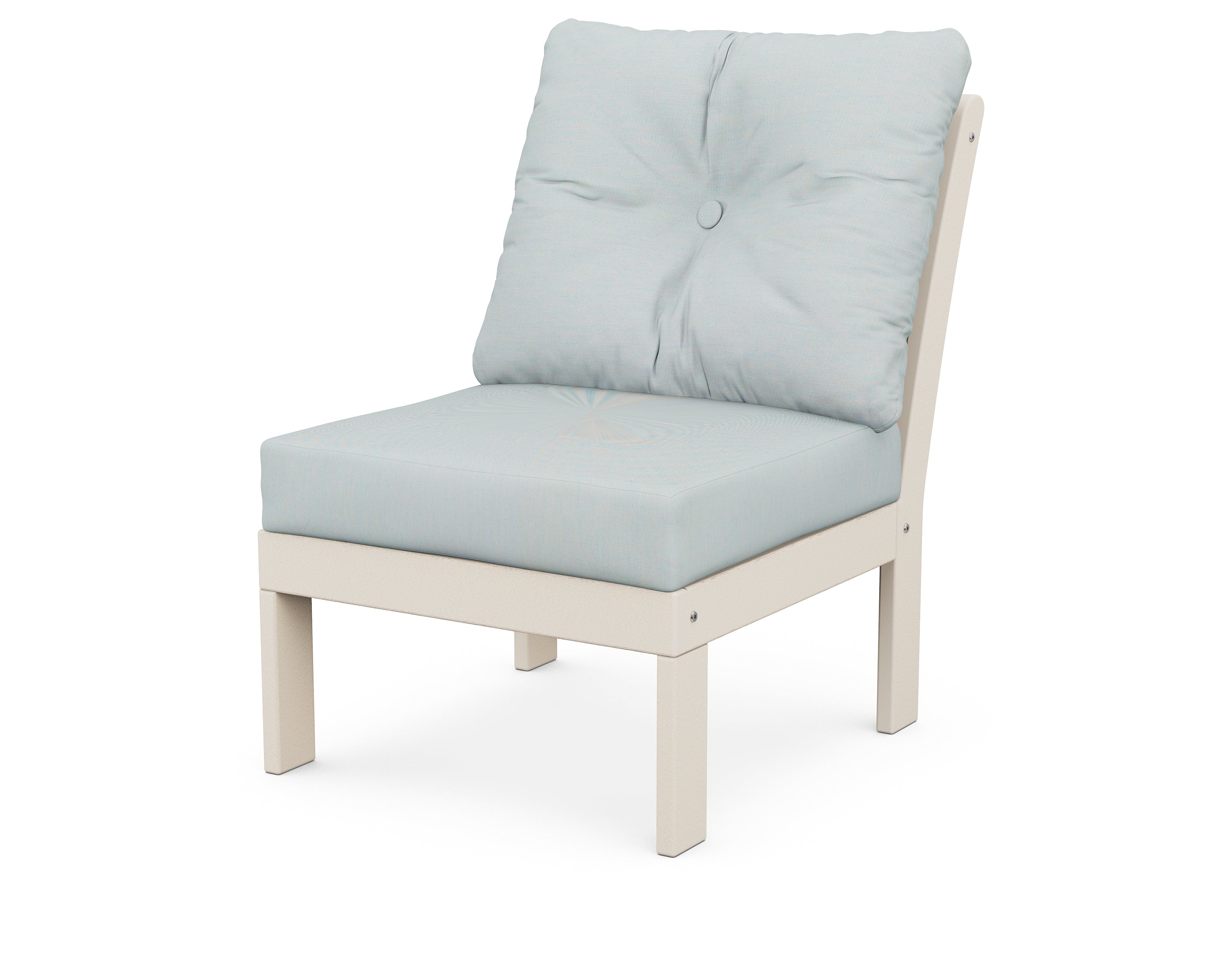 POLYWOOD® Vineyard Modular Armless Chair in Sand / Spa