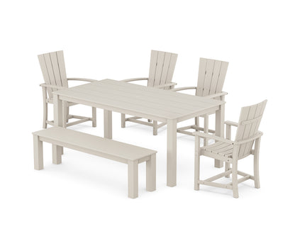 POLYWOOD® Quattro 6-Piece Parsons Dining Set with Bench in Sand