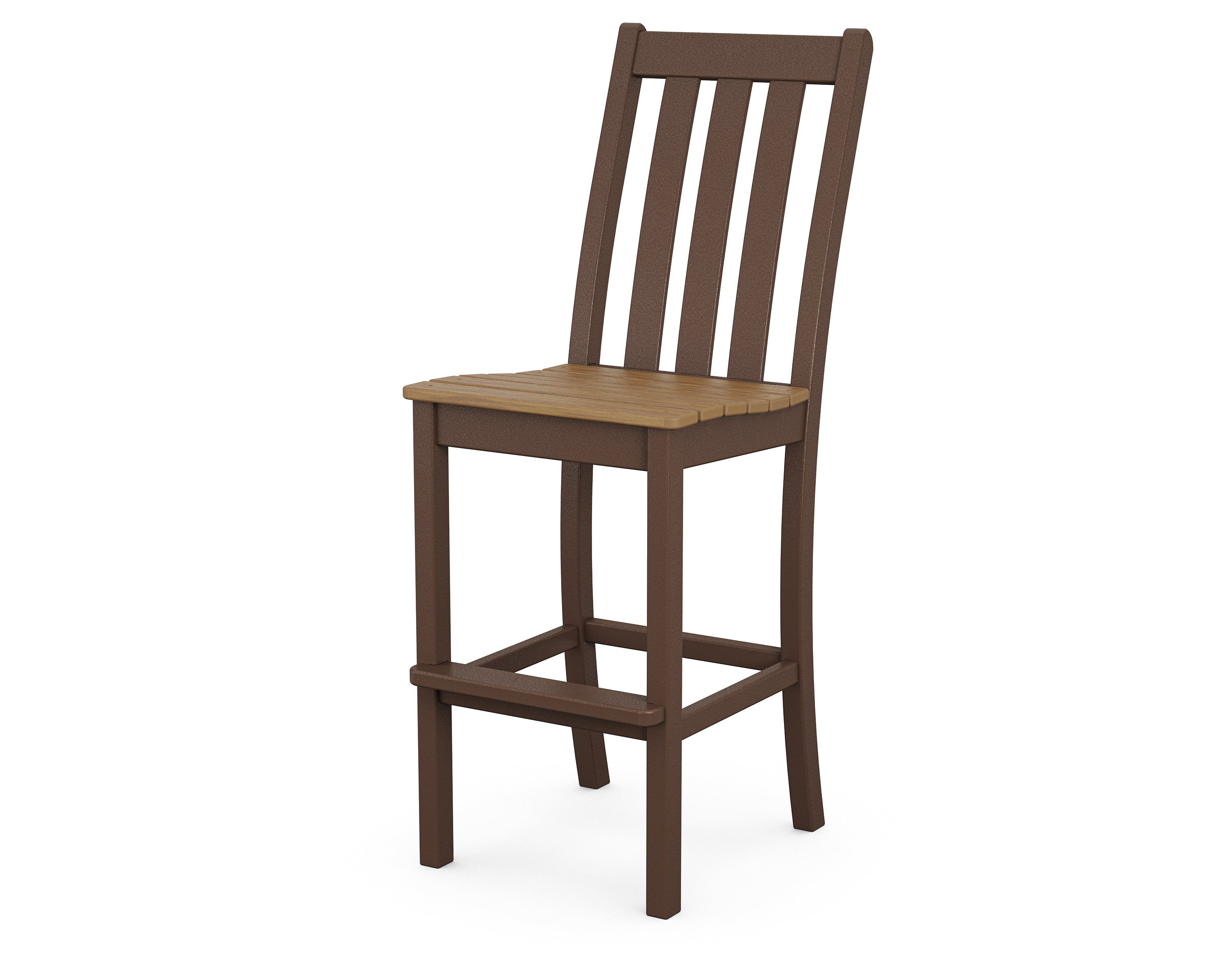 POLYWOOD® Vineyard Bar Side Chair in Mahogany / Natural
