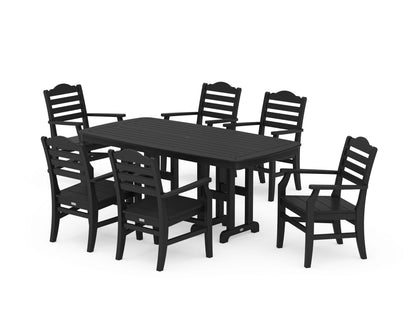 POLYWOOD® Savannah Arm Chair 7-Piece Dining Set in Black